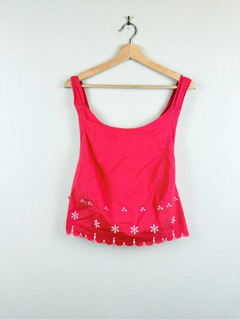 Free People Kayla Tie Red Crop Open Back Top Size XL NWT